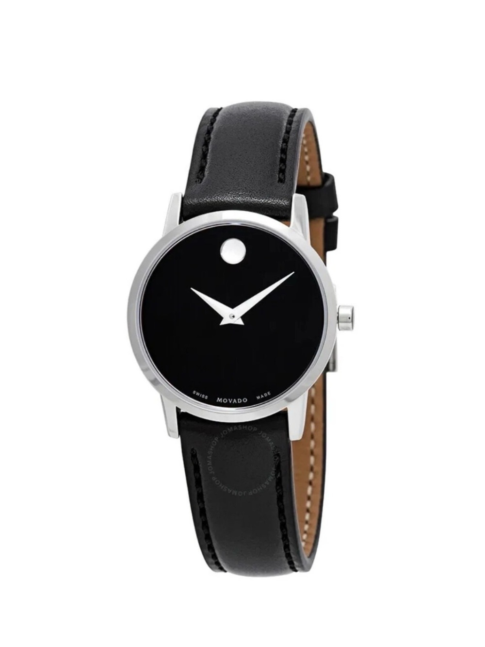 Movado Women’s Museum Classic Silver Dial Leather Strap Watch 0607317